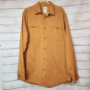 The Territory Ahead Men's Heavy Outdoor Button Shirt Size XLT Rust Long Sleeve